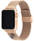 Фото #3 товара Ремешок для часов Coach rose Gold-Tone Mesh 38/40/41 мм Apple Watch® Band