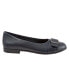 Фото #1 товара Trotters Aubrey T1850-400 Womens Black Wide Leather Ballet Flats Shoes