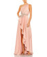 Фото #4 товара Women's Embellished One Shoulder Asymmetrical Gown