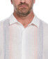 Фото #3 товара Men's Big & Tall Gradient-Stripe Linen Blend Chambray Shirt