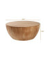 Фото #8 товара 35.43"Vintage Style Bucket Shaped Coffee Table For Office, Dining Room And Living Room, Natural
