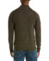 Naadam Wool & Cashmere-Blend 1/4-Zip Mock Sweater Men's Green S