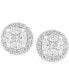 ფოტო #3 პროდუქტის EFFY® Diamond Round Cluster Halo Stud Earrings (1 ct. t.w.) in 14k White Gold