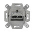 Фото #1 товара BUSCH JAEGER 0218/12-101 - 2 x RJ-45 - 6a - Metallic - ISO / IEC 11801: 2011-06 - EN 60 603-7-51: 2011-01 - DIN EN 55022 - class B - 31 mm - 1 cm