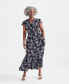 Фото #1 товара Women's Printed Tiered Ruffled Dress, Created for Macy's