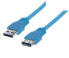Фото #2 товара ShiverPeaks BS77133 - 3 m - USB A - USB A - USB 3.2 Gen 1 (3.1 Gen 1) - Male/Female - Blue