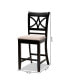 Chandler Modern and Contemporary Fabric Upholstered 2 Piece Counter Height Pub Chair Set Бежевый - фото #4