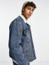 Фото #3 товара Levi's sherpa trucker jacket in light blue wash