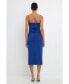 Фото #2 товара Women's Asymmetry Straps Shirred Knit Dress