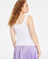 Women's Ribbed Square-Neck Tank, Created for Macy's