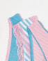 ASOS DESIGN 3 pack cheeky brazilian brief with trim in pink, teal stripe & pointelle