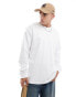 Jack & Jones oversized long sleeve t-shirt in white