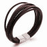 Bracelet made of brown leather straps Leather