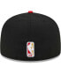 Men's Black/Red Portland Trail Blazers Gameday Gold Pop Stars 59FIFTY Fitted Hat Красно-черный, 7 1/2 - фото #3