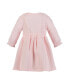 Baby Girls Bow-Front Long Sleeve Fit-and-Flare Sweater Dress Розовый, 6-9 месяцев - фото #3