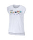 Women's White Pittsburgh Steelers Greetings From Muscle T-shirt