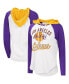 ფოტო #2 პროდუქტის Women's White Los Angeles Lakers MVP Raglan Hoodie Long Sleeve T-shirt