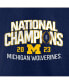 Men's Navy Michigan Wolverines College Football Playoff 2023 National Champions Schedule T-shirt