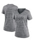 ფოტო #1 პროდუქტის Women's Anthracite Chicago White Sox Authentic Collection Velocity Space-Dye Performance V-Neck T-shirt
