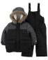 Toddler 2-Piece Faux Fur Hooded Snowsuit Set 3T