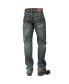 Фото #3 товара Men's Relaxed Straight Handcrafted Wash Premium Denim Signature Jeans