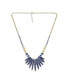 Blue Peck Organic Faceted Beads Gemstone Irregular Stone Bib Fan Statement Collar Choker Necklaces Western Jewelry For Women Gold Plated Adjustable