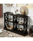 Console Table With 3-Tier Open Storage Spaces And X Legs, Narrow Sofa Entry Table