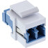 Фото #2 товара InLine FO Keystone Snap-in adaptor white - duplex LC/LC - SM - ceramic sleeve,blue