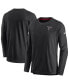 Фото #2 товара Men's Black Atlanta Falcons Sideline Lockup Performance Long Sleeve T-shirt