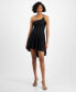 ფოტო #1 პროდუქტის Juniors' One-Shoulder Double-Strap High-Low Dress