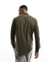 Polo Ralph Lauren icon logo pique shirt in olive green marl Olivgrün meliert, M - Chest 38-40 - фото #4