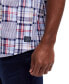 Men's Short Sleeve Cotton Shirt with Ticking Stripe