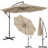 Фото #1 товара Пляжный зонтик Uniprodo округлый наклонный с диаметром 300 см кремовый