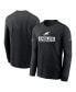 Фото #1 товара Men's Black Philadelphia Eagles Sideline Performance Long Sleeve T-Shirt