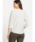 ფოტო #2 პროდუქტის Women's Textured V-Neck T-Shirt