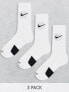 Фото #1 товара Nike Basketball Everyday unisex 3 pack of socks in white