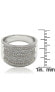 Suzy Levian Sterling Silver Cubic Zirconia Pave Wide Band Ring