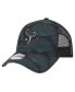 Фото #1 товара Men's Black Houston Texans Agave Trucker 9FORTY Adjustable Hat