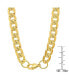ფოტო #2 პროდუქტის Men's 18k gold Plated Stainless Steel Accented 10mm Figaro Chain 24" Necklaces
