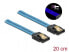 Delock 82121 - 0.2 m - SATA III - SATA 7-pin - SATA 7-pin - Male/Male - Blue