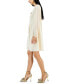 Фото #3 товара Women's Textured Chiffon Long-Sleeve Bow-Back Dress, Created for Macy's