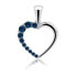 Фото #1 товара Romantic silver pendant with dark blue zircons PT42WB