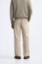 PLEATED COTTON - LINEN TROUSERS