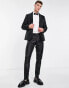 Gianni Feraud skinny paisley suit trousers in black