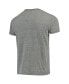 ფოტო #4 პროდუქტის Men's Heathered Gray Wisconsin Badgers Vintage-Like Logo Tri-Blend T-shirt