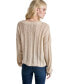 Фото #2 товара Women's V-Neck Cable-Knit Sweater