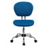 Фото #3 товара Mid-Back Turquoise Mesh Swivel Task Chair With Chrome Base