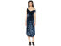 Фото #1 товара YIGAL AZROUEL 251324 Women's Crushed Velvet Jersey Dress Teal Blue Size 8