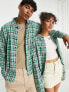 Фото #1 товара COLLUSION Unisex oversized check in green