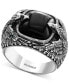 ფოტო #1 პროდუქტის EFFY® Men's Onyx Eagle Ring (10 ct. t.w.) in Sterling Silver